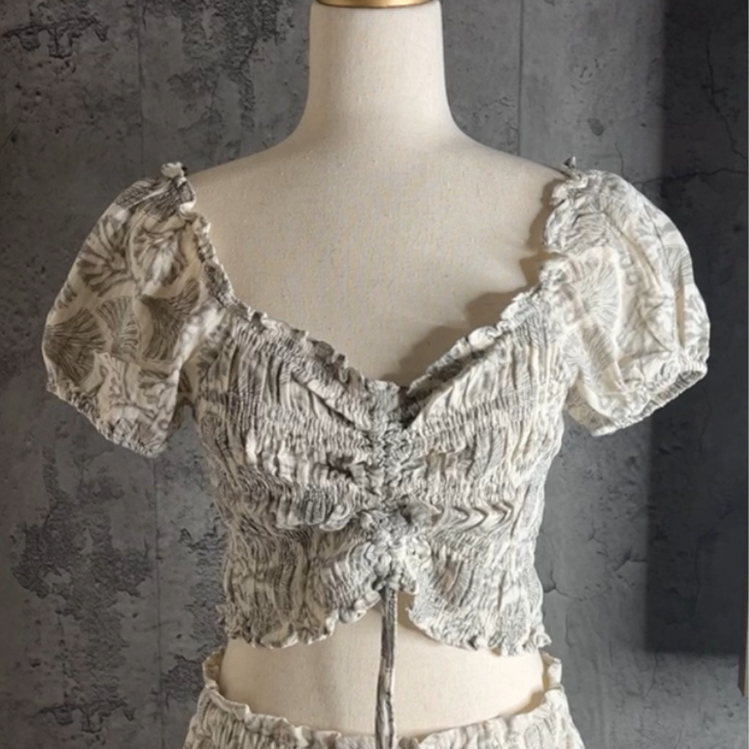 Double Gauze Smocking Top